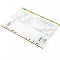 MODEST DIVIDER A-Z COL PAPER W-P MS 305