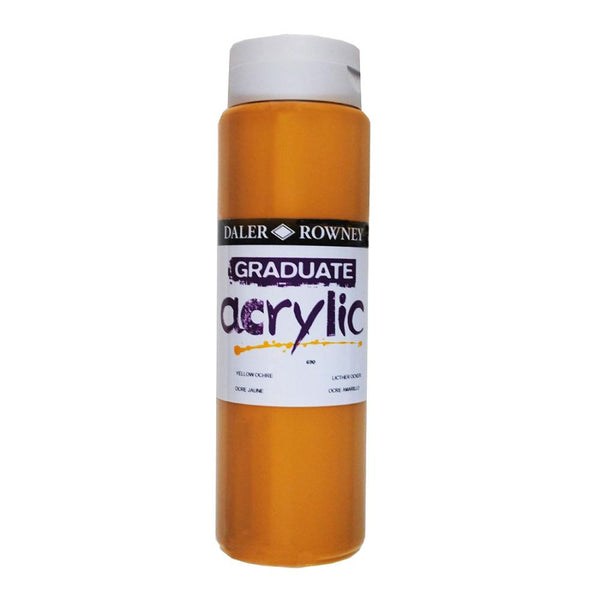 DAL GRADUATE ACRYLIC 500ML YELLOW OCHRE -Min Qty 1