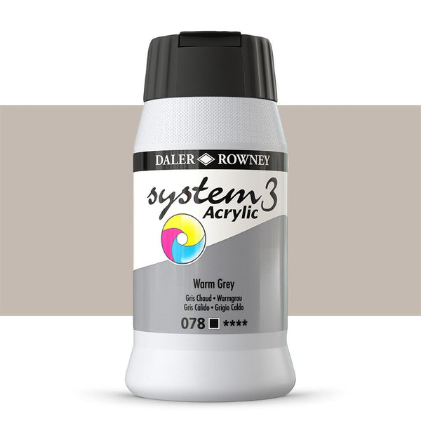 DAL SYSTEM3 ACRYLIC 500ML WARM GREY -Min Qty 1