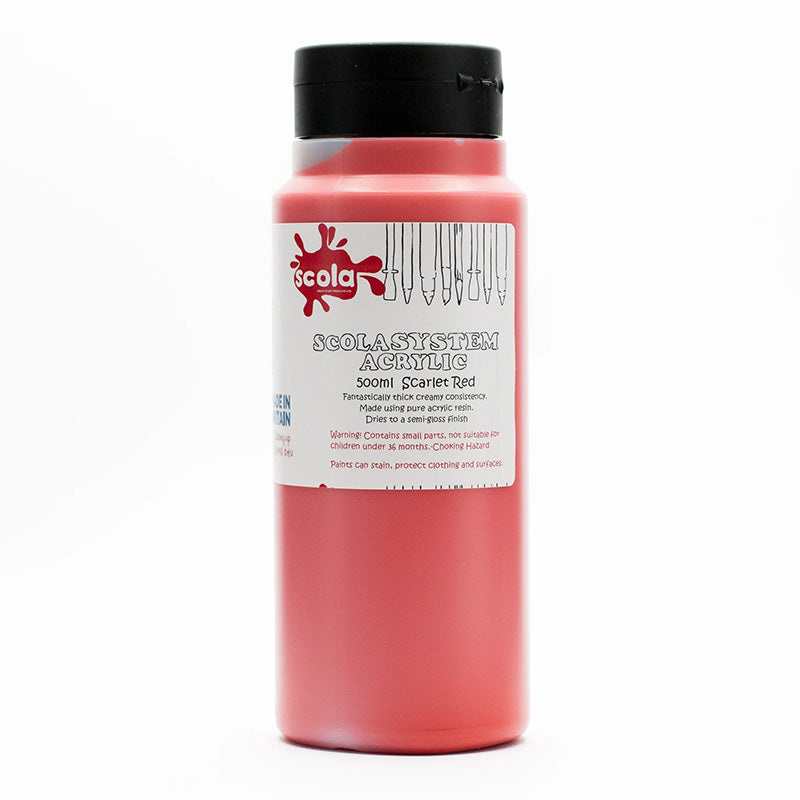 SCO PREMIUM ACRYLIC SCARLET RED 500ML