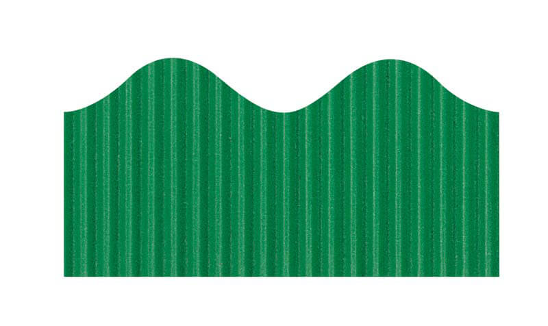 PAC BORDETTE CORRUGATED DECORATIVE BORDER ROLL 57MMX15M EMERALD 6PCS -Min Qty 6