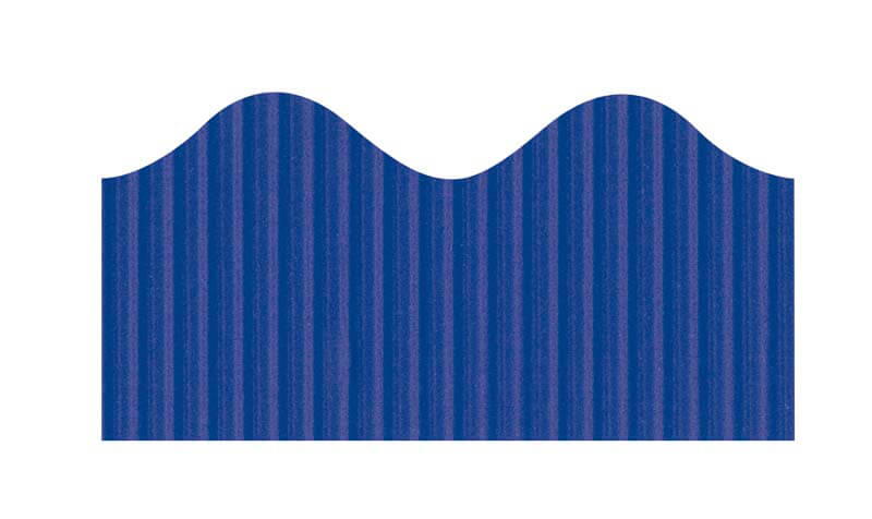 PAC BORDETTE CORRUGATED DECORATIVE BORDER ROLL 57MMX15M ROYAL BLUE 6PCS -Min Qty 6
