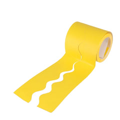 SCO CARD DECORATIVE BORDER ROLL SCOLLOPED 57MMX15M CANARY 1PC -Min Qty 12