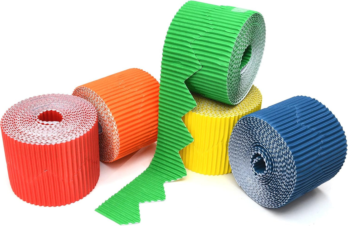 SCO CORRUGATED BORDER ROLL ZIG ZAG 57MMX10M DARK BLUE 1PC -Min Qty 1
