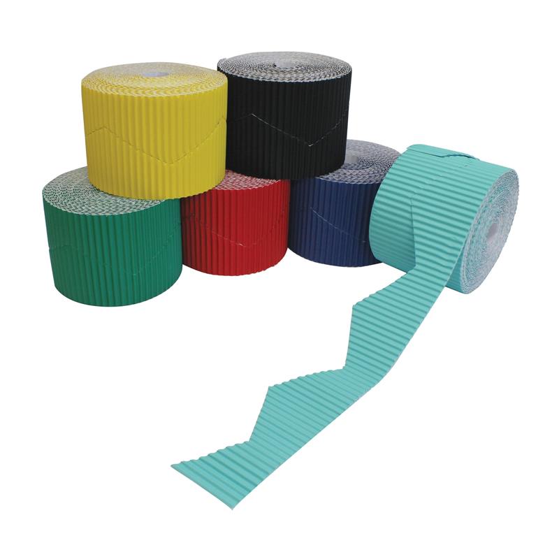 SCO CORRUGATED BORDER ROLL ZIG ZAG 57MMX15M BLACK 6PCS -Min Qty 1