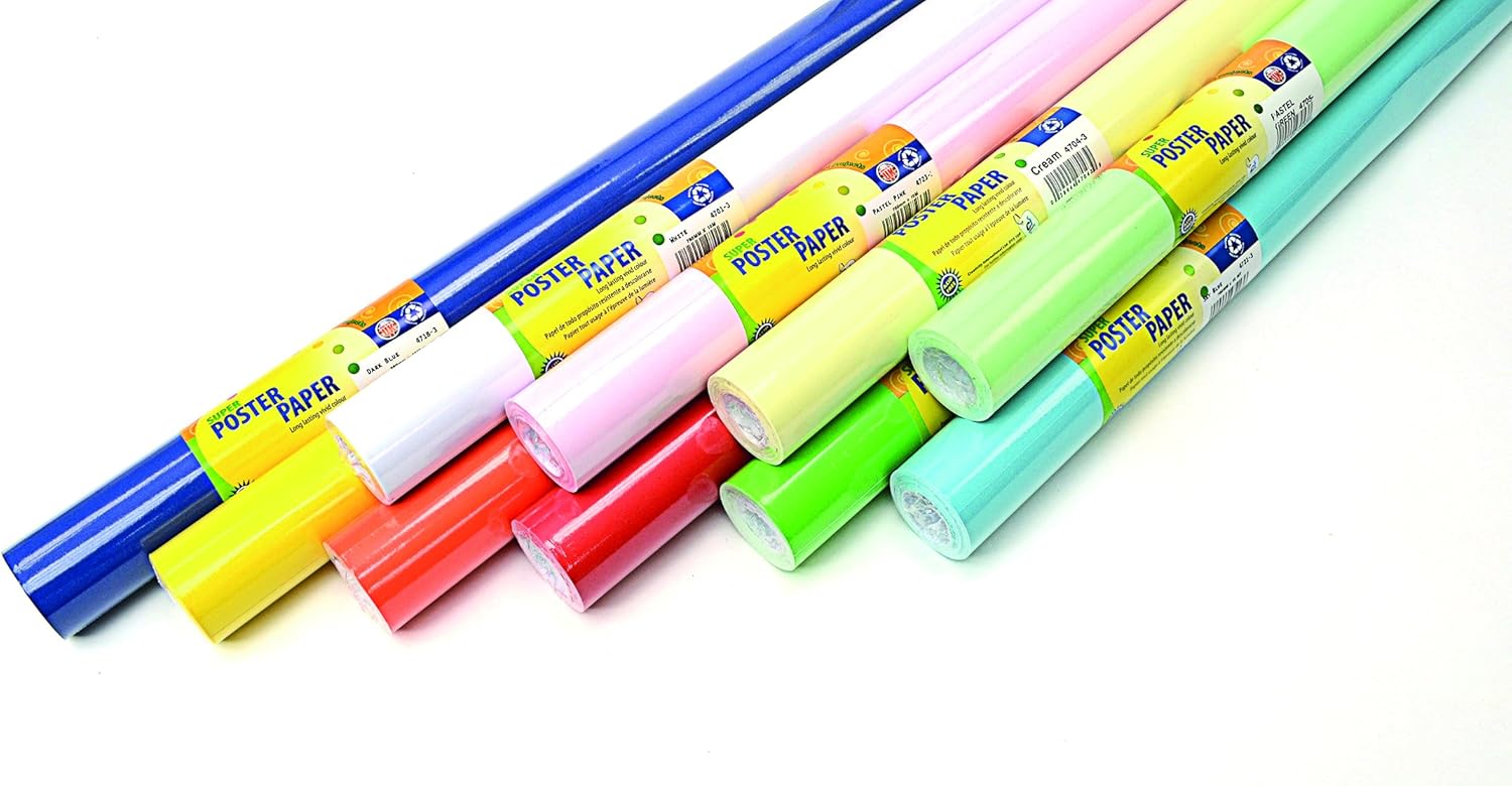 SCO DRY WIPE POSTER PAPER ROLLS ASSORTED 10PCS -Min Qty 1