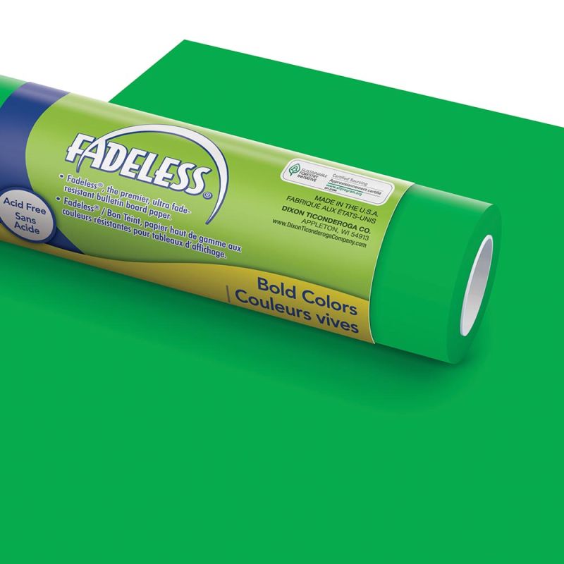 PAC FADELESS COLOURS DISPLAY PAPER ROLL 1218MMX15M APPLE GREEN 1PC -Min Qty 4