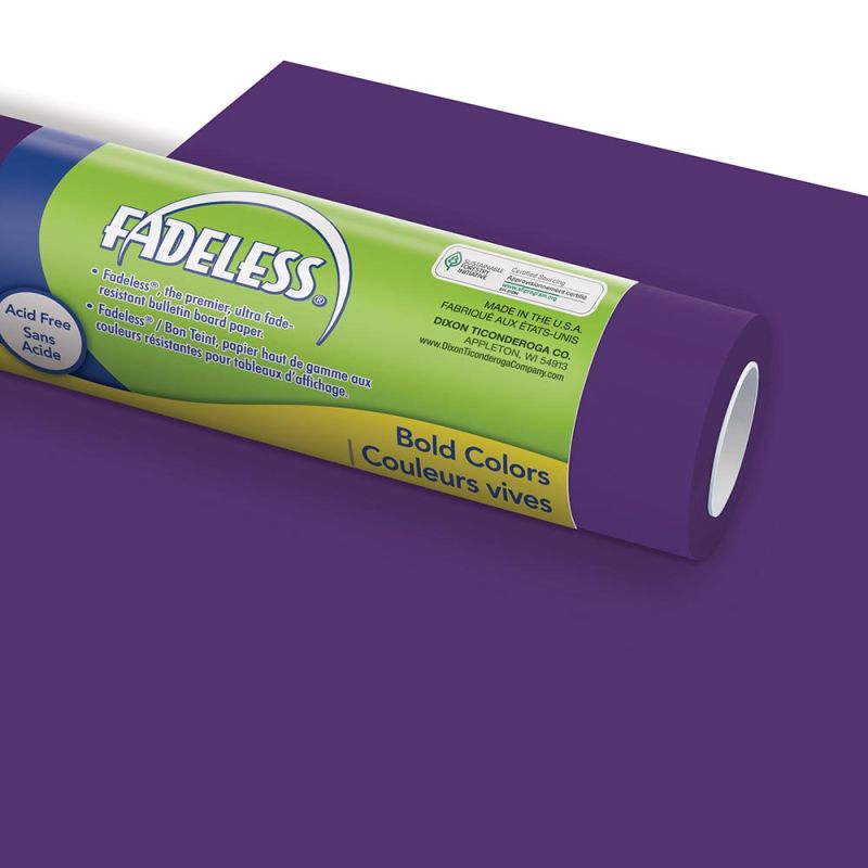 PAC FADELESS COLOURS DISPLAY PAPER ROLL 1218MMX15M DEEP PURPLE 1PC -Min Qty 4