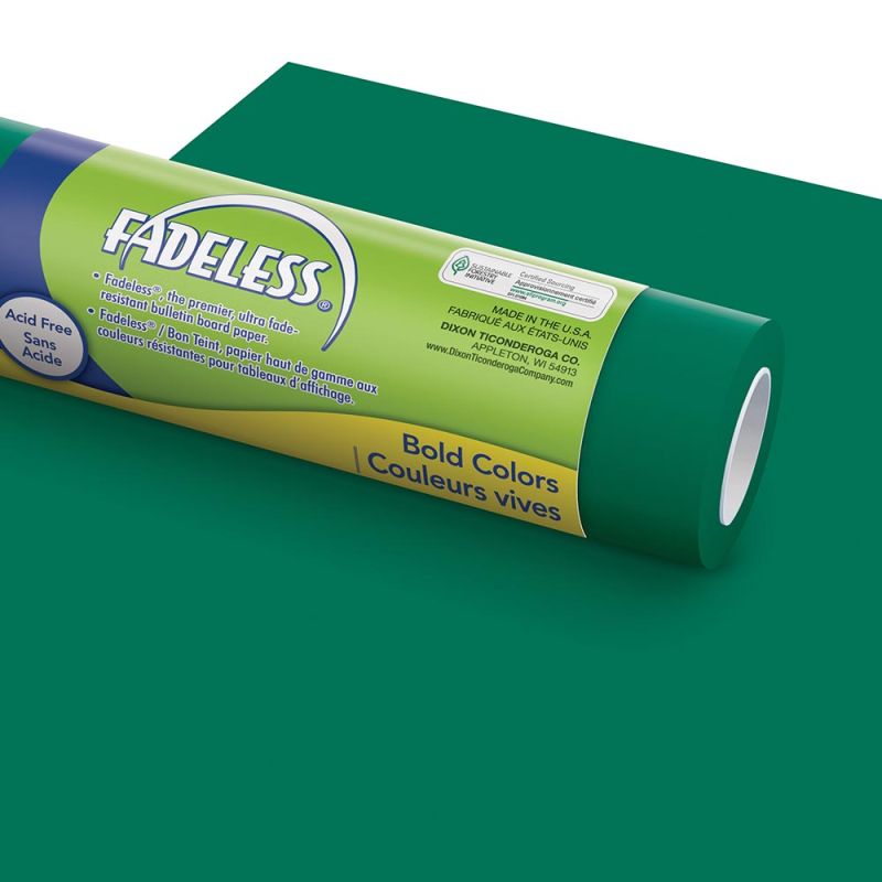 PAC FADELESS COLOURS DISPLAY PAPER ROLL 1218MMX15M EMERALD 1PC -Min Qty 4