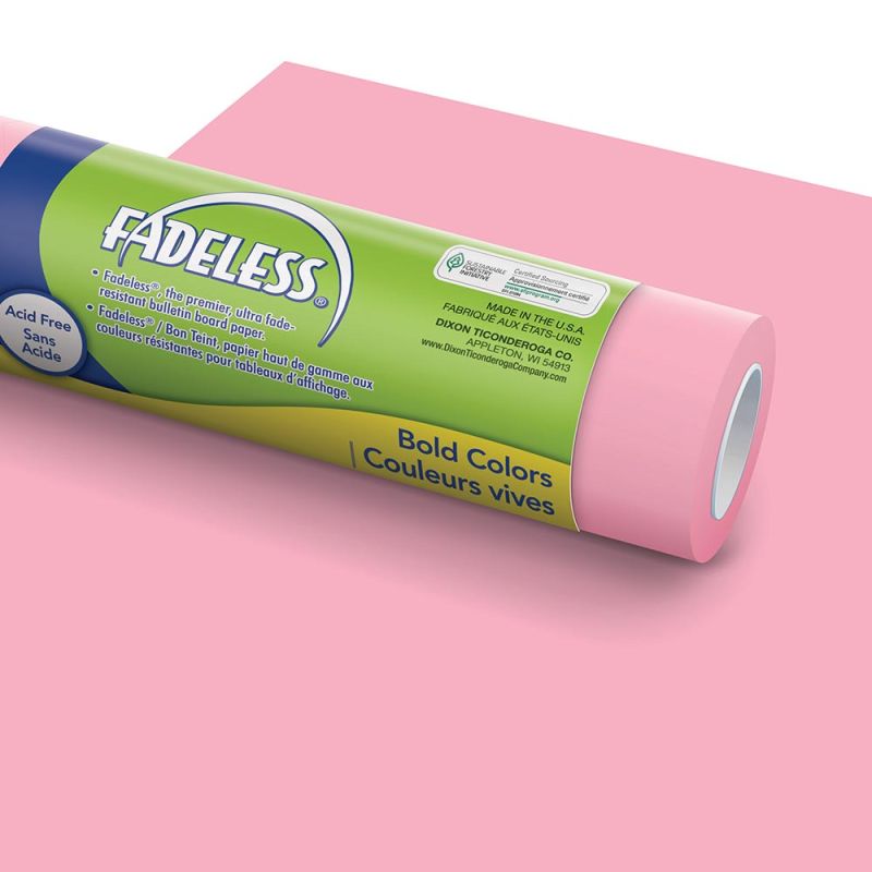 PAC FADELESS COLOURS DISPLAY PAPER ROLL 1218MMX15M PINK 1PC -Min Qty 4