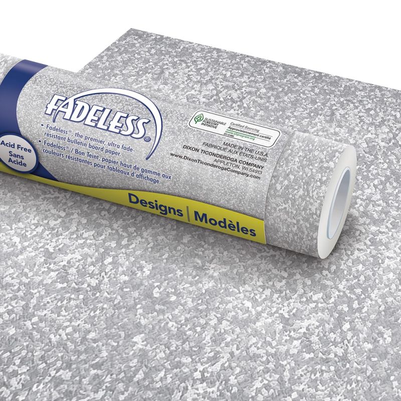 PAC FADELESS DISPLAY PAPER ROLL 1218MMX3.6M GALVANIZED 1PC -Min Qty 4
