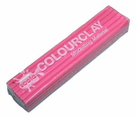 SCOLA COLOUR CLAY 500GM PINK 1PC -Min Qty 6