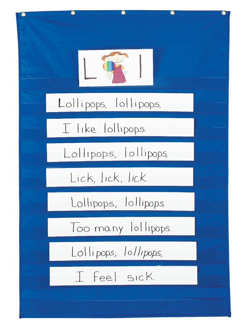 SCO STANDARD POCKET CHART BLUE 1PC -Min Qty 6