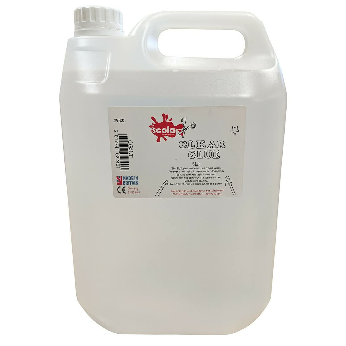SCOLA CLEAR PVA GLUE 5L -Min Qty 4
