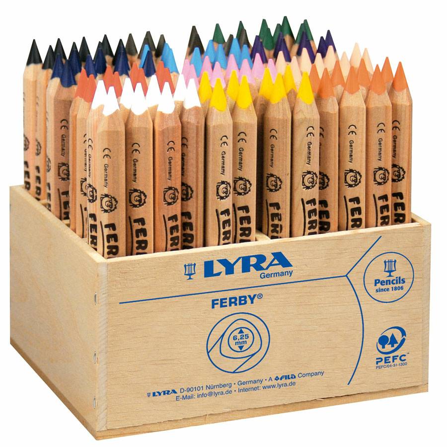LYR FERBY NATURE COLOURED PENCIL 96PCS WOODEN SCHOOL PACK -Min Qty 1