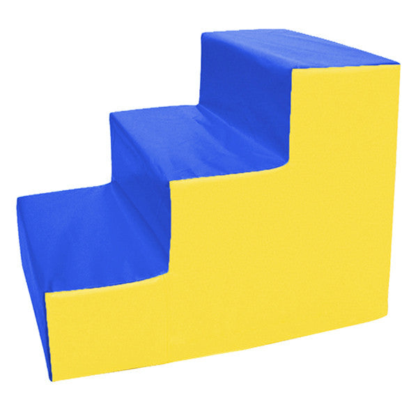 DS DS 3-Step Foam Stair - Yellow-Blue