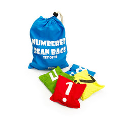 DS Numbered Bean Bags (Set of 10) Multicolor