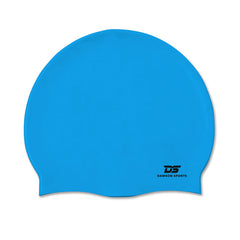DS Adult Silicone Swimming Cap - Light Blue