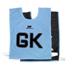 DS Reversible Netball Position Bibs-L-Blue-Black (Set of 7)