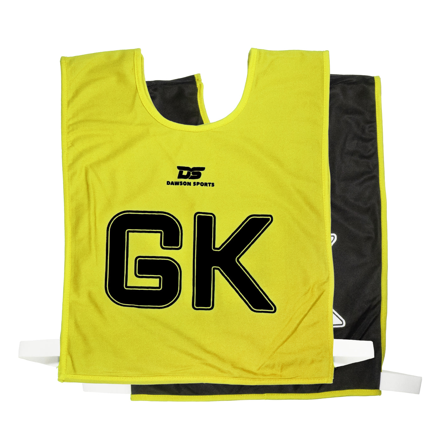 DS Reversible Netball Position Bibs-M-Yellow-Black (Set of 7)