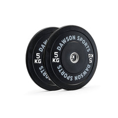 DS Rubber Bumper Plates (w- upturned ring) - 5kg ( Black