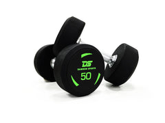 DS TPU Coated Dumbbells - 50kg Black