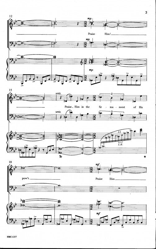 Cox - Praise Him - TTBB