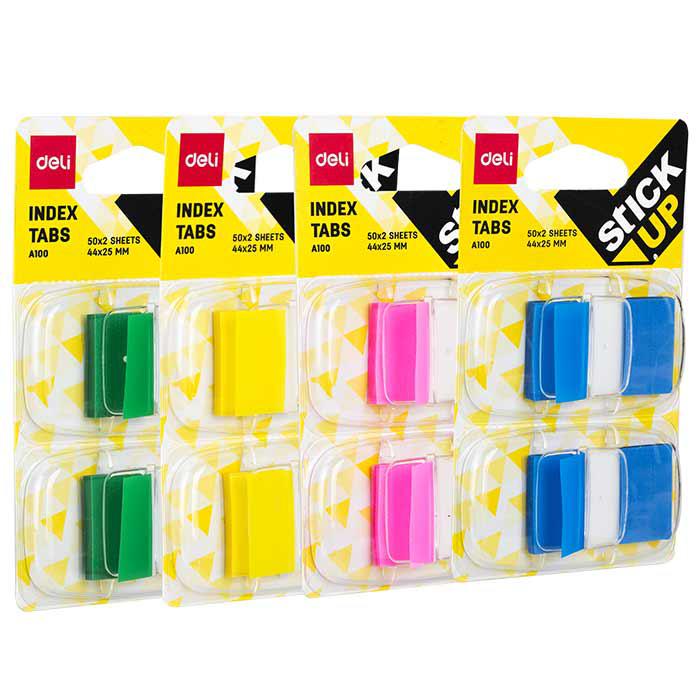 Deli EA10001,Index Tab 45x12mm(4color)(1X24)