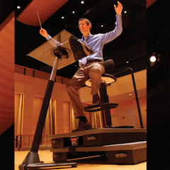 Wenger double podium with rail