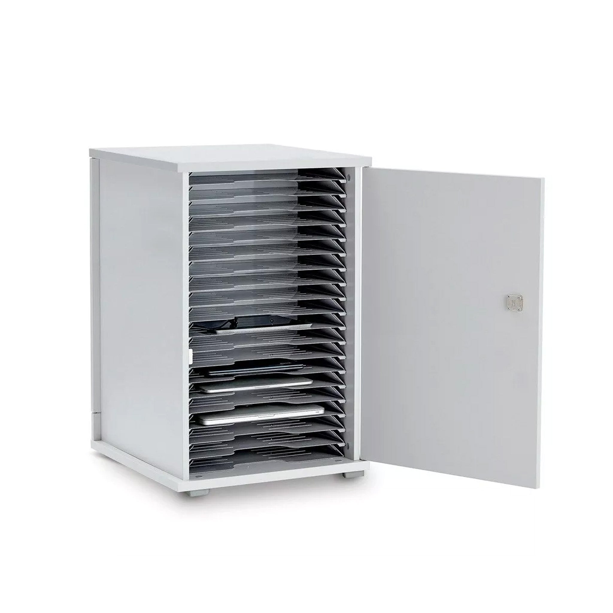 LapCabby Lyte single door dual USB A & USB C charging cabinet – 20 devices