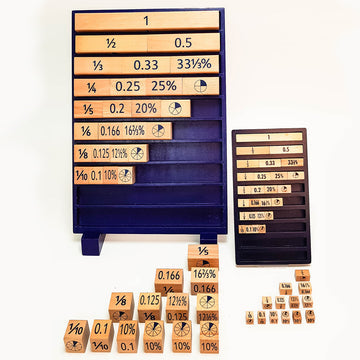 Large Fraction, Decimal, Percentage, Pie board , each