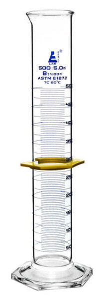 Graduated Glass Measuring Cylinder Class B to ASTM E1272 Std - 500mL
