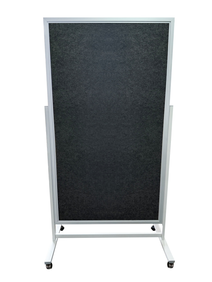 PIN BOARD W-STAND DUAL GREY 180X100CM