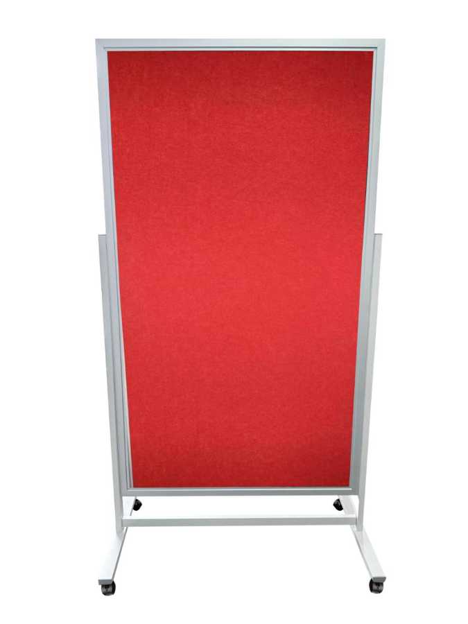 PIN BOARD W-STAND DUAL RED 180X100CM