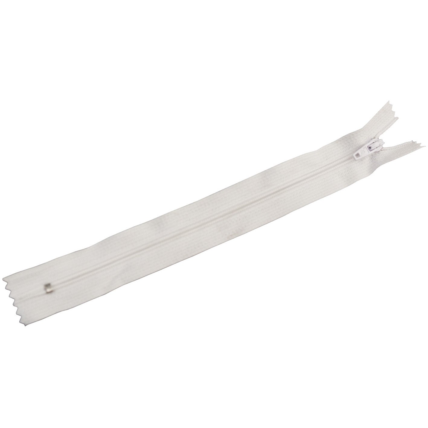 Zip Nylon 8-" Fasteners White Pk20
