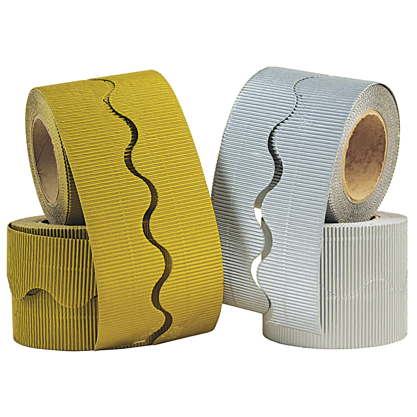 Scalloped Border 2 Silver &2 Gold