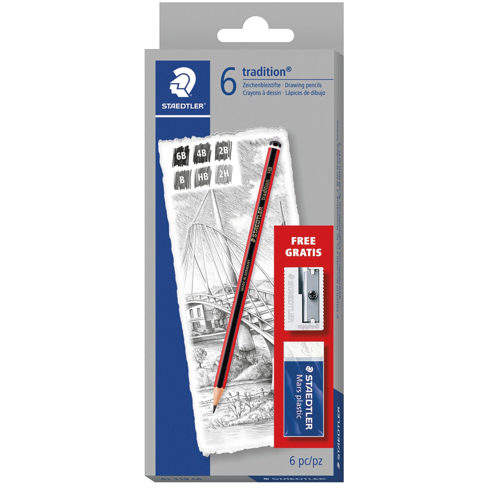 Pencils Sketch St Tradition Astd Pk6