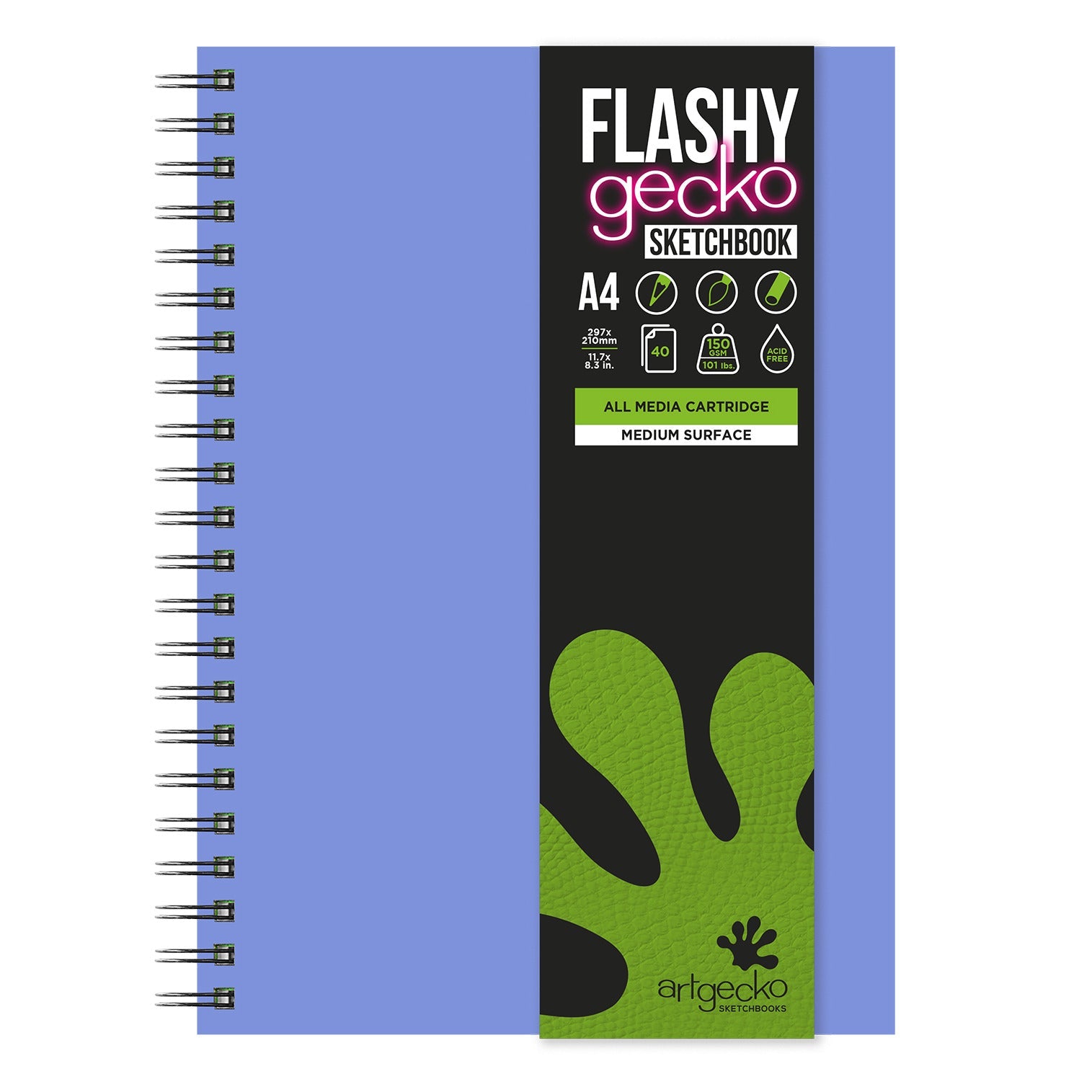 Sketchbook Flashygecko A4Purple