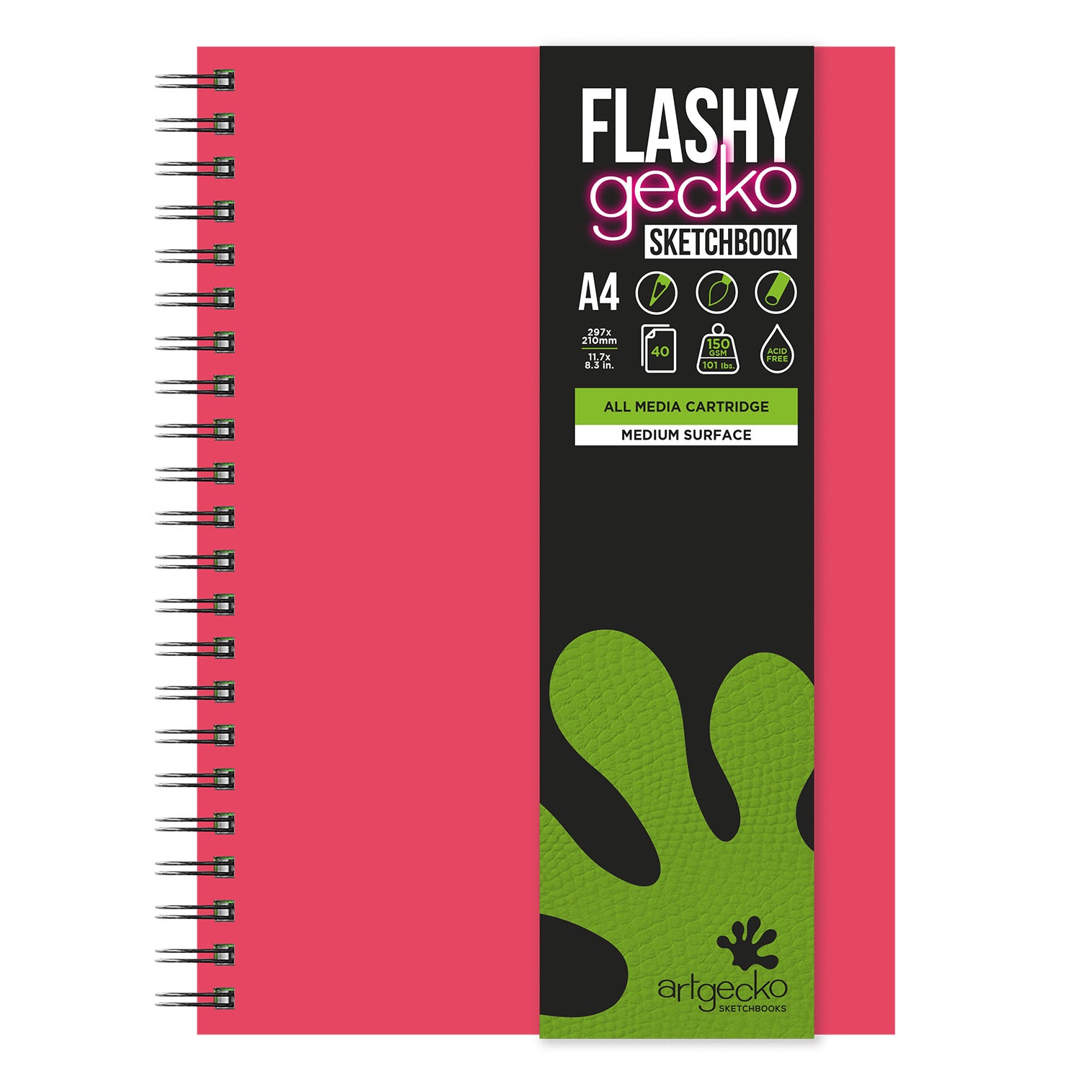Sketchbook Flashygecko A4Red