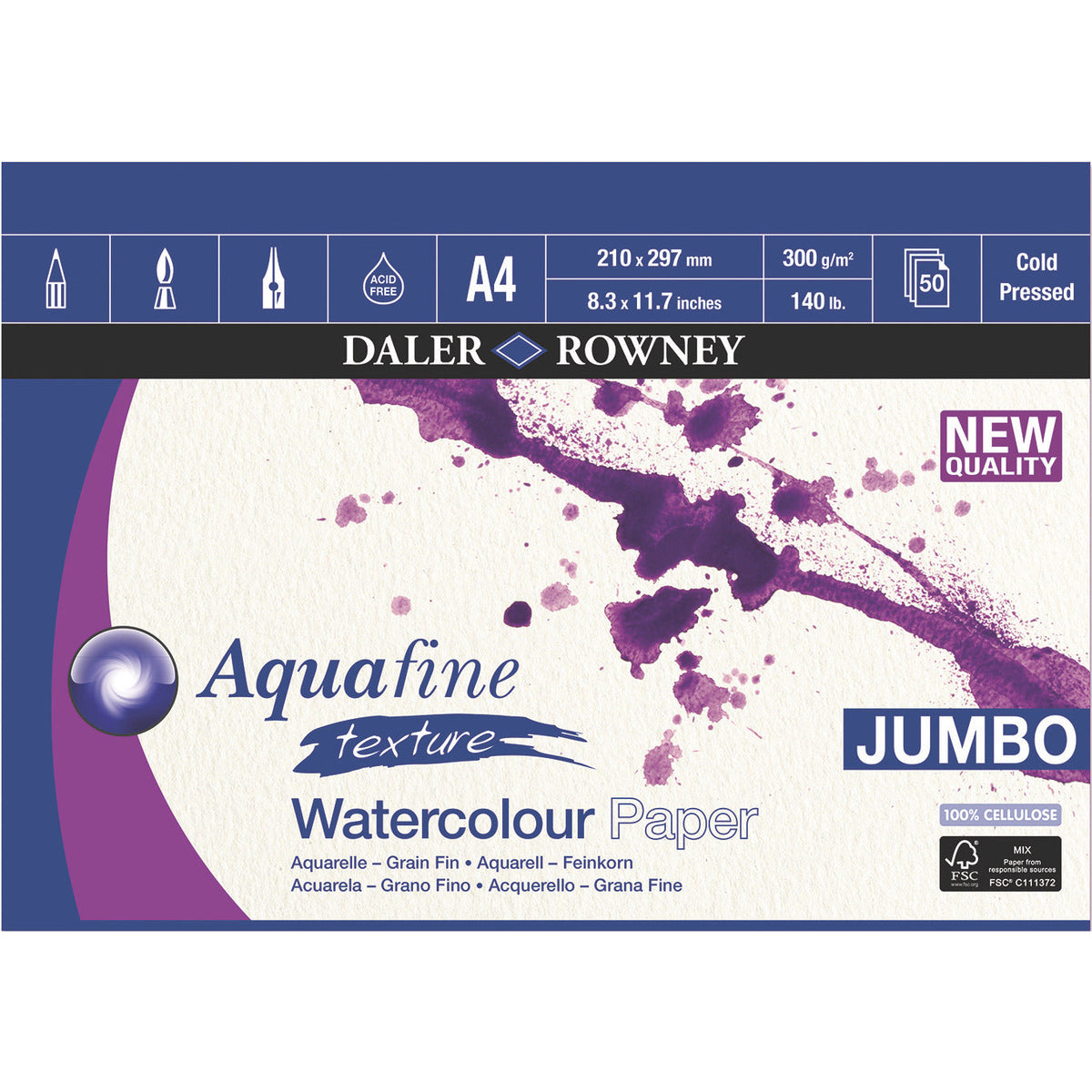 Watercolour Pad 50 Sheets A4