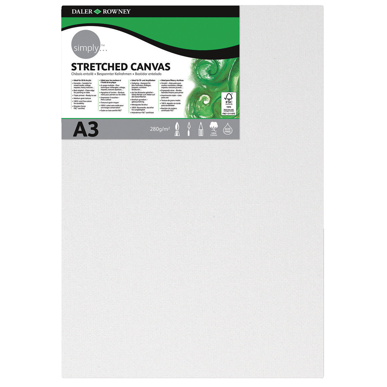 A3 Stretched Canvas