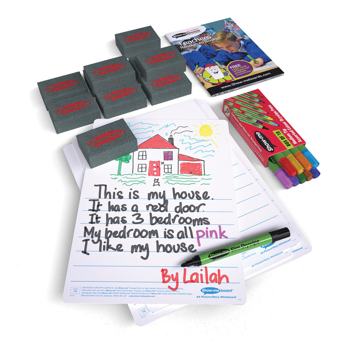 A4 Picture Story Drywipe Boards Set