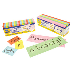 Flash Cards Large Ass.Colours Pk250