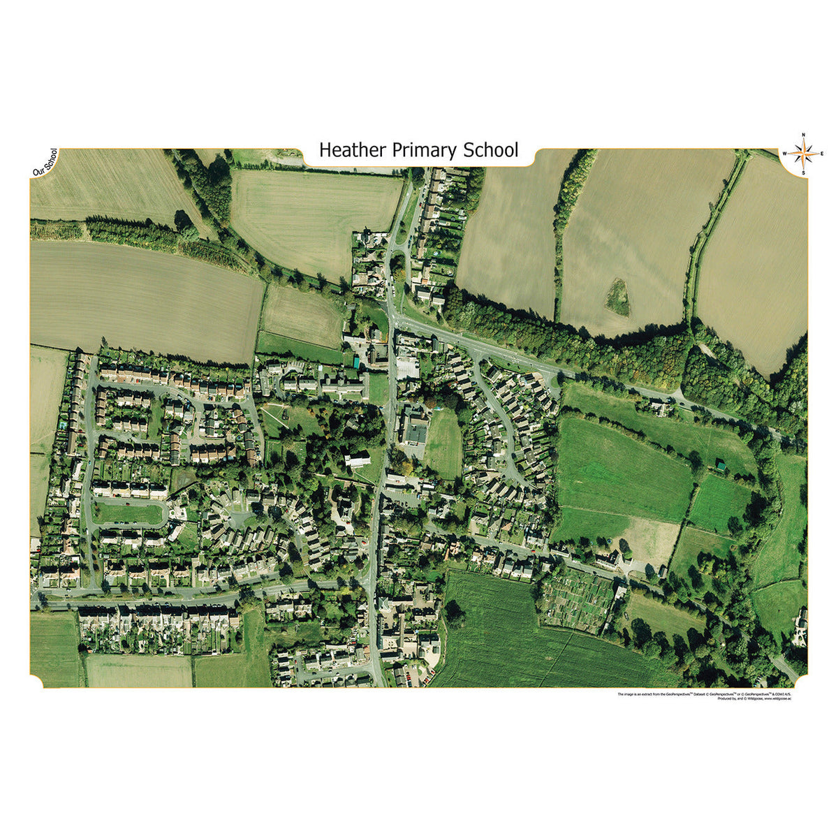 Aerial View A4 Desk Mat Set Of 5
