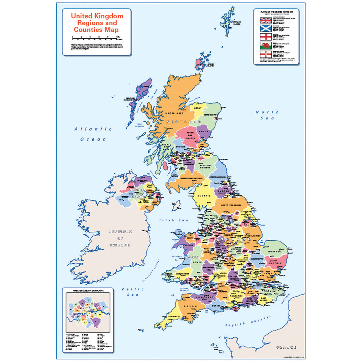 Map Of The Uk - Colour Blind