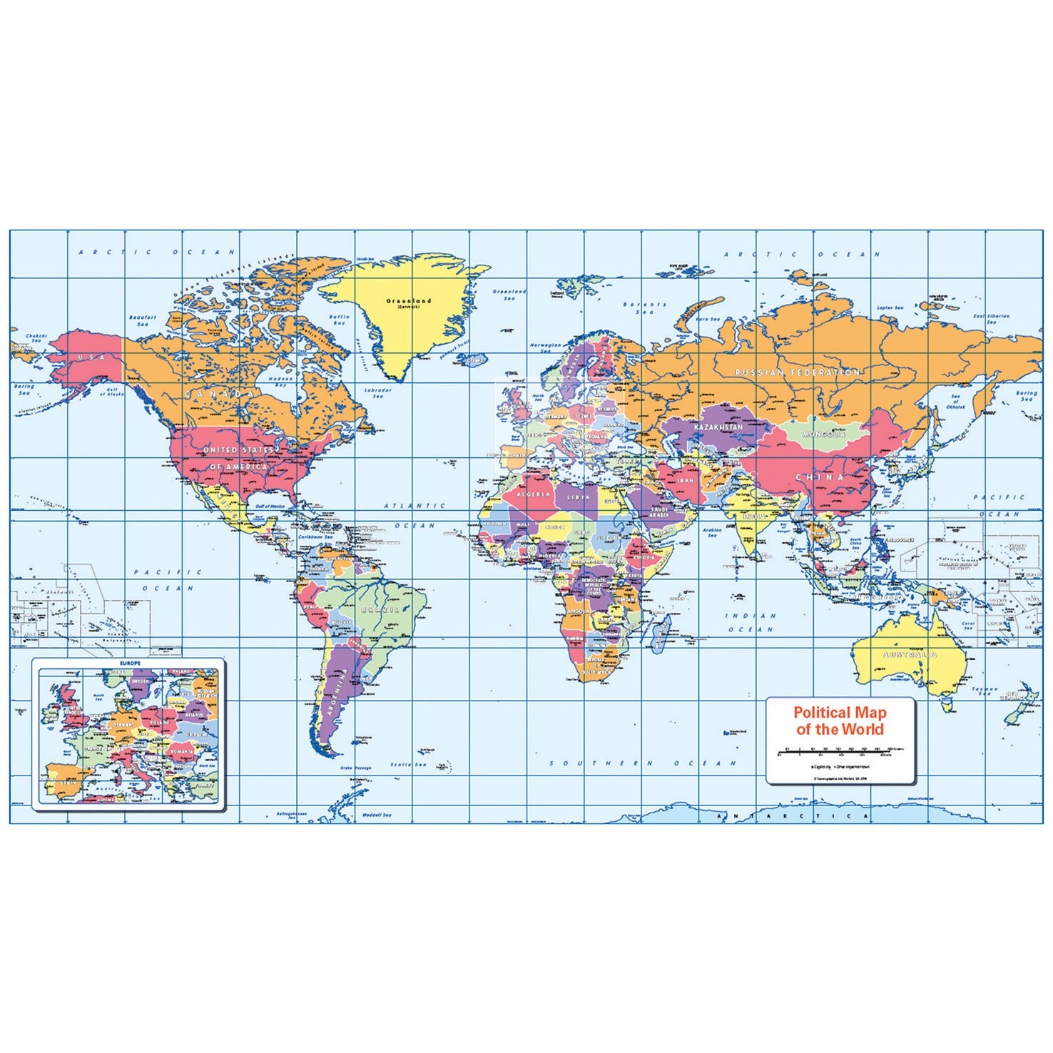 Map Of The World - Colour Blind