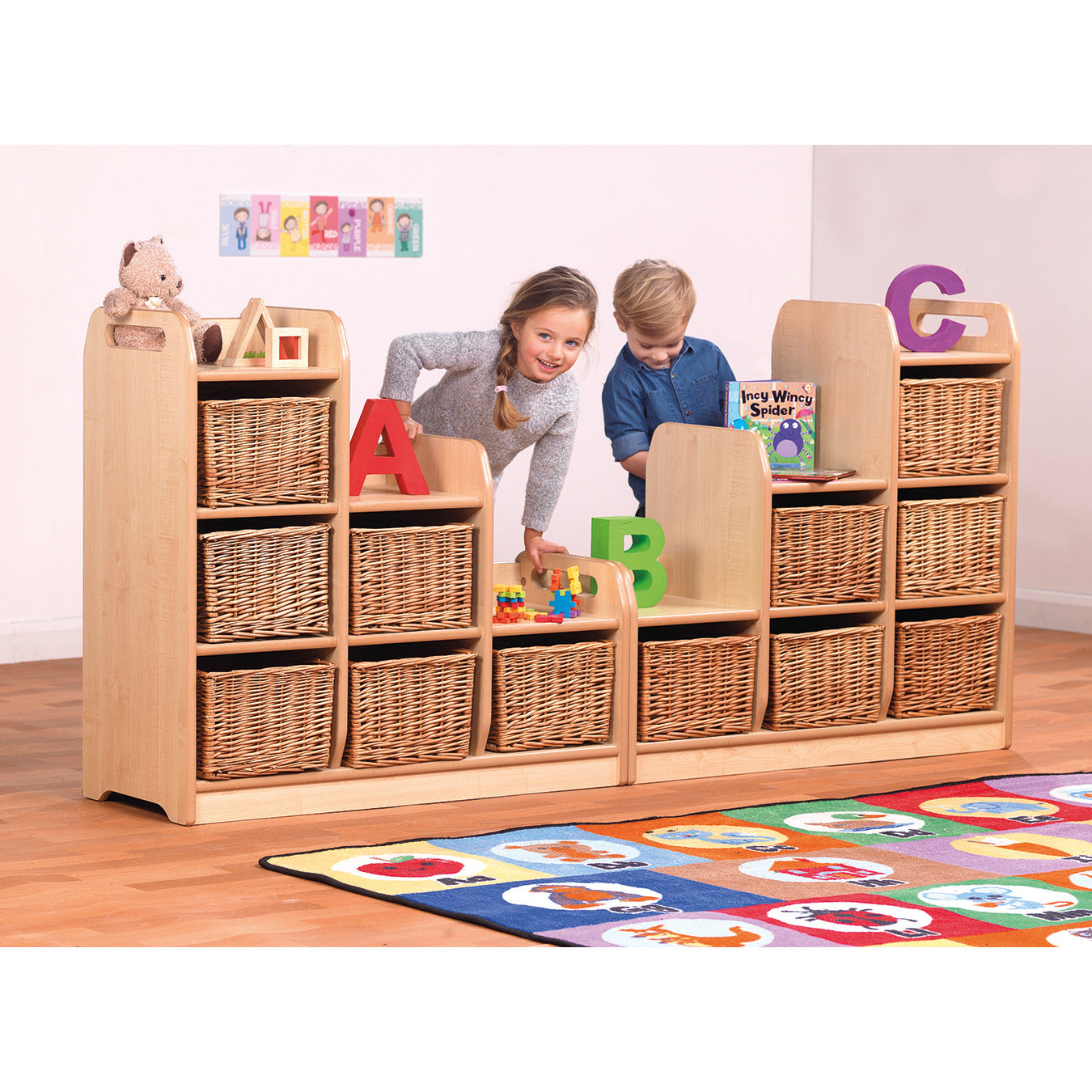 Stepped Cube Storage L-Hand Cl Tubs
