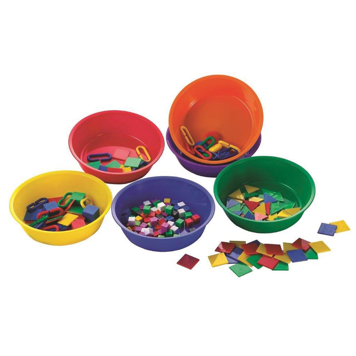 Bowl Sorting Plastic Ast-Col Pack 6