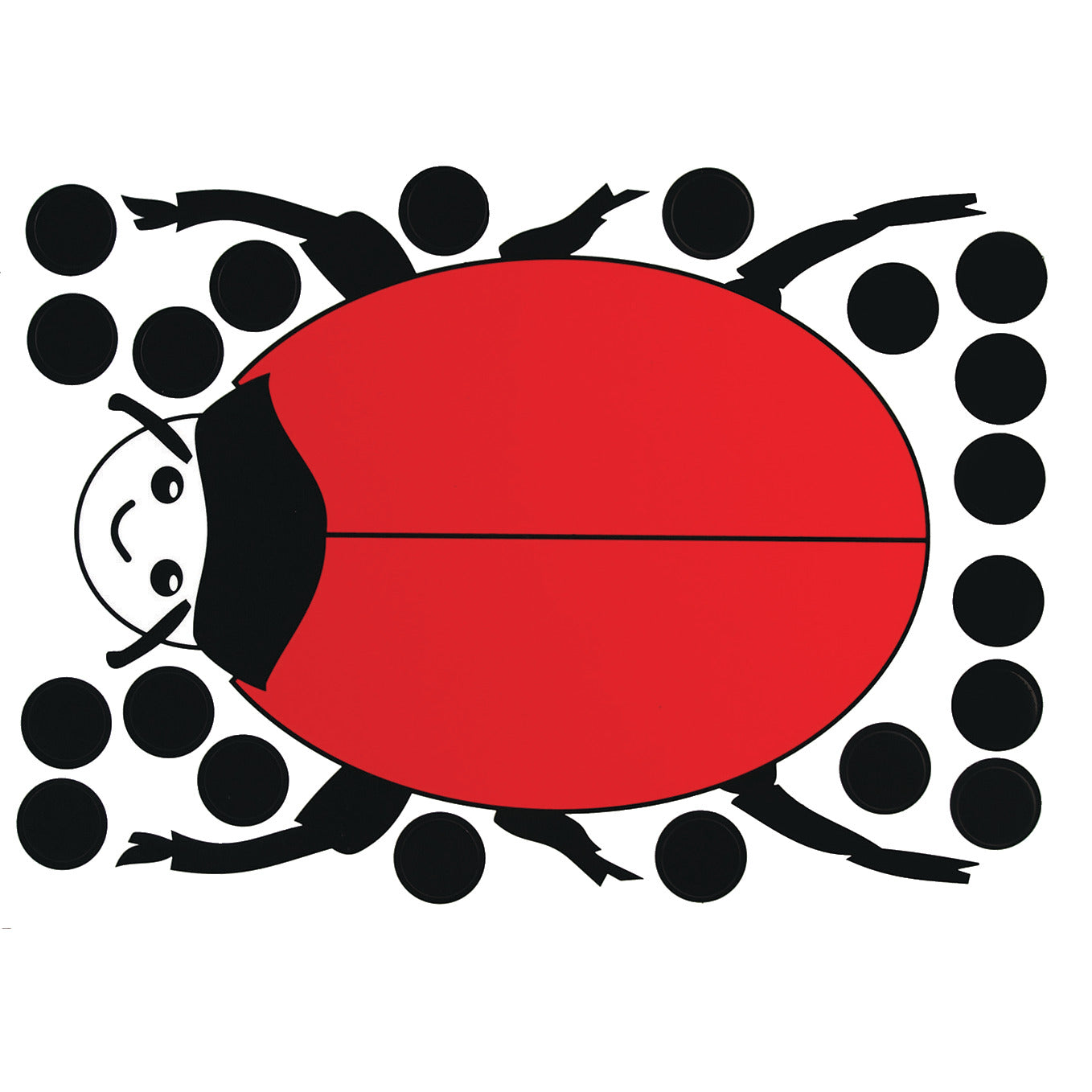 Giant Ladybird + 20 Spots Magnetic