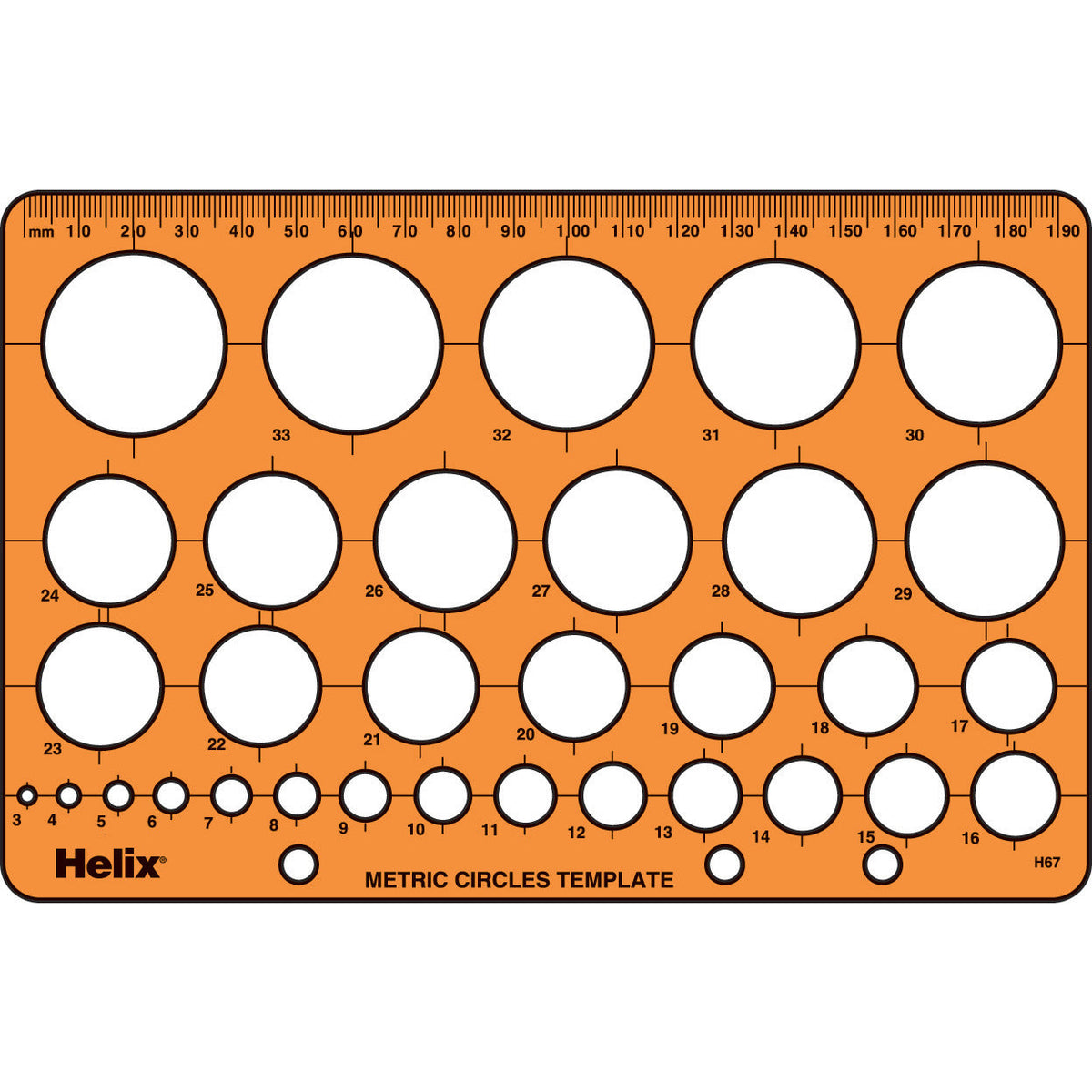 Template Circle Helix Plastic